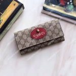 Gucci Neo Vintage Supreme Continental Wallet Red