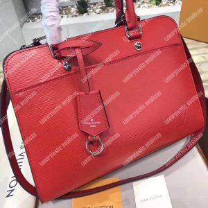 LV Epi Vaneau MM Bag Epi Leather Red - Image 9