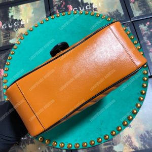 Gucci GG Marmont Small Top Handle Bag Cognac Matelassé - Image 8