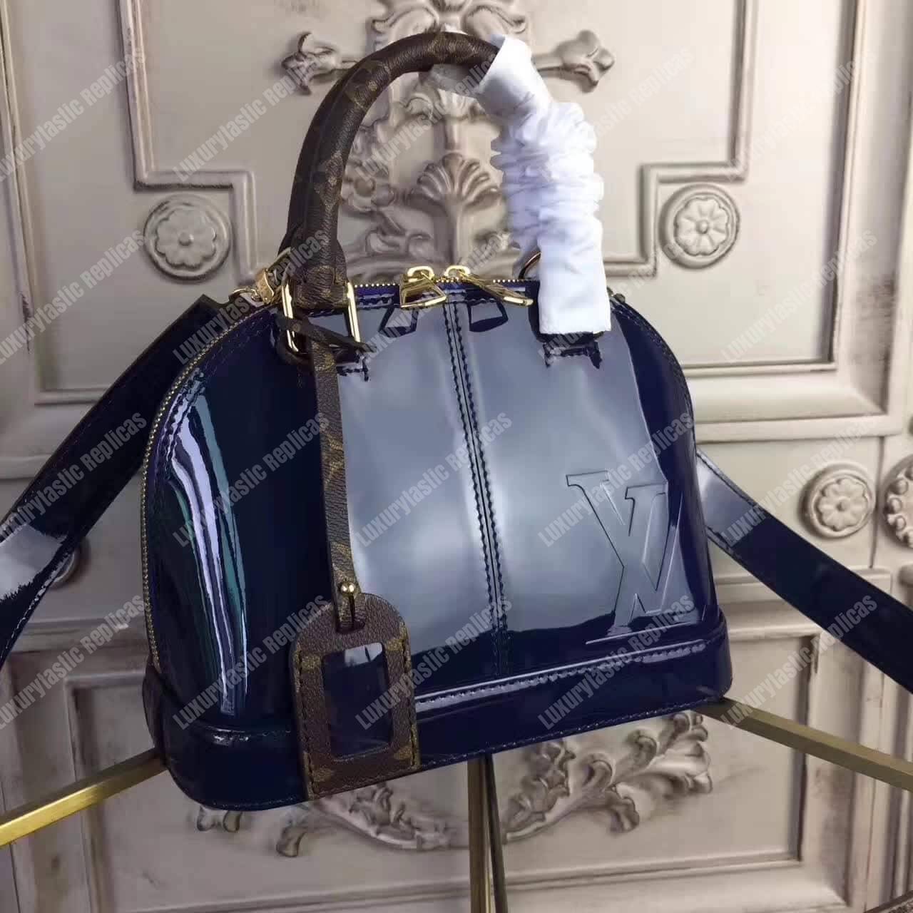 Louis Vuitton Cerise Monogram Vernis Alma BB Bag - Yoogi's Closet