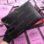 Gucci GG Marmont leather pouch Black