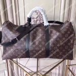 LV Keepall Bandouliere 45 Monogram Macassar Canvas