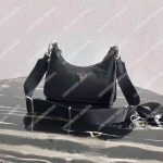 Prada Re-edition 2005 Nylon Shoulder Bag Black