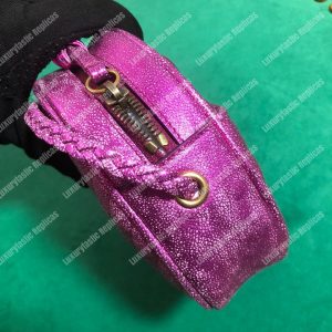 Gucci Laminated Leather Mini Bag Purple - Image 7
