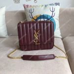 Saint Laurent Vicky Large Dark Red