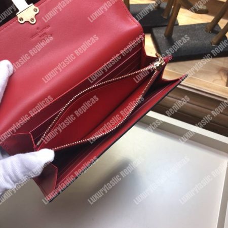 LV Cherrywood Wallet Patent Leather Red - Image 7