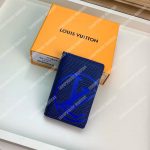 LV Pocket Organizer Epi Leather Marine Bleu Initals