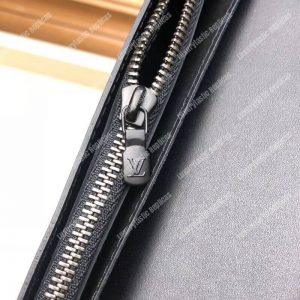 LV Fall-Winter 2018 Brazza Wallet Dark Infinity Leather - Image 9