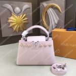 LV Capucines BB Taurillon Leather Rose Ballerine