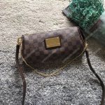 LV Eva Clutch Damier Ebene Canvas