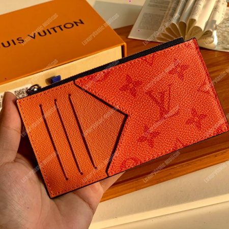 LV Coin Card Holder Orange - Image 3