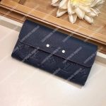 LV Pont-Neuf Wallet Monogram Empreinte leather Marine Rouge
