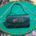 Gucci Zumi Dark Green Smooth Leather Mini Bag