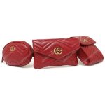 Gucci GG Marmont Matelassé Belt Bag Red