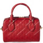 Gucci Signature Small Top Handle Bag Red
