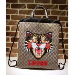 Gucci Courier Soft GG Angry Cat Drawstring Backpack