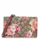 Gucci GG Supreme Blooms Chain Wallet Antique Rose