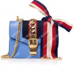 Gucci Sylvie Leather Mini Chain Bag Light Blue