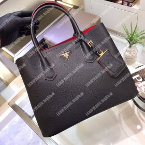 Prada Double Medium Bag Black - Image 7