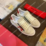 Salvatore Ferragamo Gancini Sneaker Pearl/Red/White