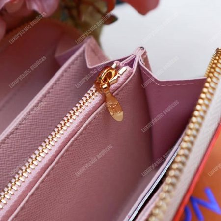 LV Zippy Wallet Monogram Multicolore Canvas (White) - Image 3