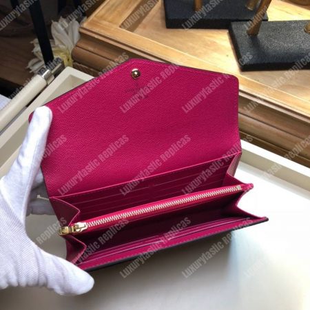 LV Sarah Wallet Monogram Fuchsia - Image 6