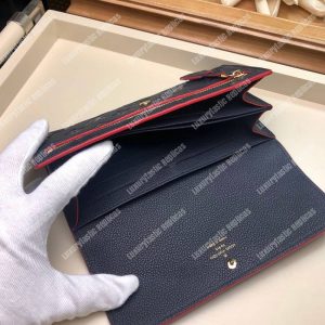 LV Pont-Neuf Wallet Monogram Empreinte leather Marine Rouge - Image 8