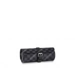 LV 3 Watch Case Damier Graphite Canvas