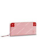 LV Clemence Wallet Rose Ballerine Coquelicot