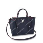 LV Lockmeto Handbag Luxury Leather Marine Rouge