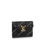 LV New Wave Compact Wallet Black