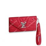 LV New Wave Long Wallet Red