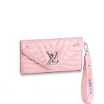 LV New Wave Long Wallet Smoothie Pink