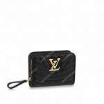 LV New Wave Zipped Compact Wallet Black