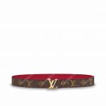 LV Initiales 30MM Reversible Belt Monogram Canvas Red