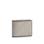 LV Multiple Wallet Taiga Leather Silver