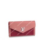 LV MyLockMe Wallet Rose Boudoir Lie de Vin