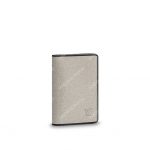 LV Pocket Organizer Taiga Leather Silver