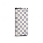 LV Zippy Wallet Vertical Damier Coastline Canvas