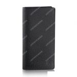 LV Brazza Wallet Taiga Leather Noir