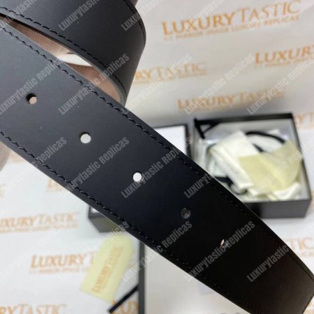 Gucci Black Leather Belt with Double G Buckle - Image 8