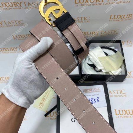 Gucci Black Leather Belt with Double G Buckle - Image 10