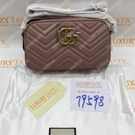 Gucci GG Marmont Small Matelassé Shoulder Bag Dusty Pink - Image 7