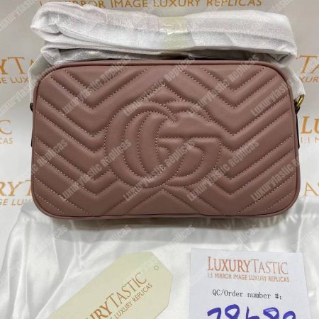 Gucci GG Marmont Small Matelassé Shoulder Bag Dusty Pink - Image 8
