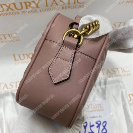Gucci GG Marmont Small Matelassé Shoulder Bag Dusty Pink - Image 10