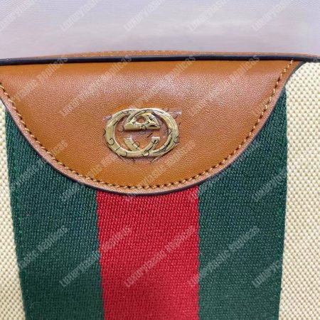 Gucci Vintage Canvas Shoulder Bag - Image 14