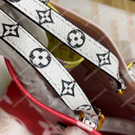 LV Onthego Monogram Toron Handle Rouge Tote Bag GM - Image 15