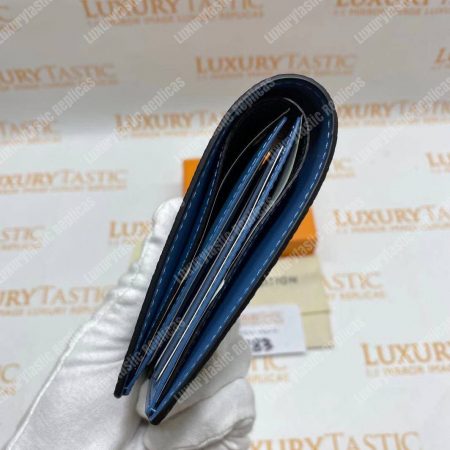 LV Slender Wallet Damier Graphite Blue Stripe - Image 11