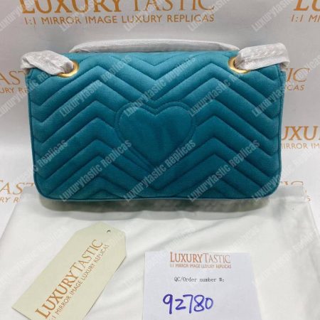 Gucci GG Marmont Velvet Shoulder Bag Blue - Image 12