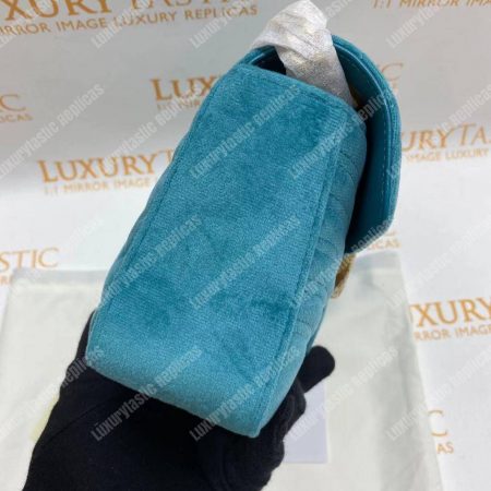 Gucci GG Marmont Velvet Shoulder Bag Blue - Image 14